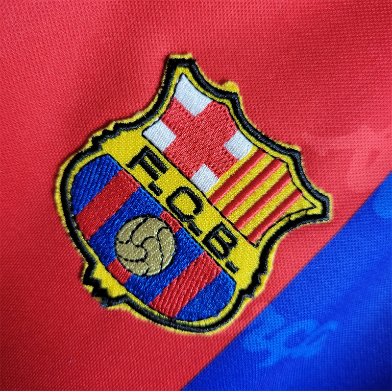 Camisa Barcelona 92/95 Retrô - Azul e Vermelha