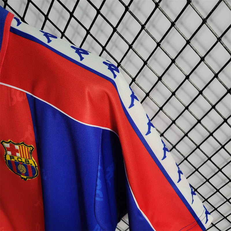 Camisa Barcelona 92/95 Retrô - Azul e Vermelha