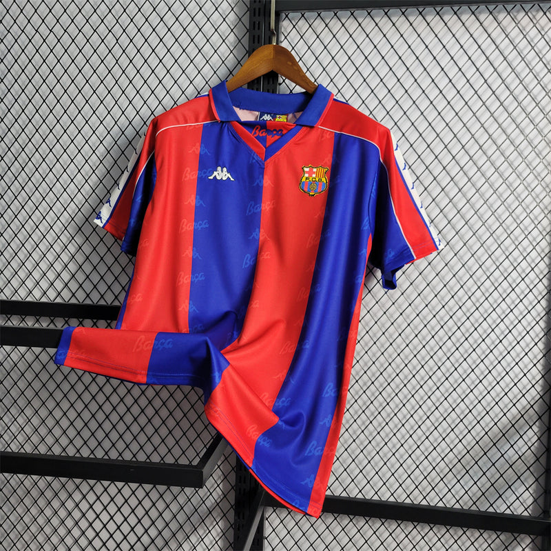 Camisa Barcelona 92/95 Retrô - Azul e Vermelha
